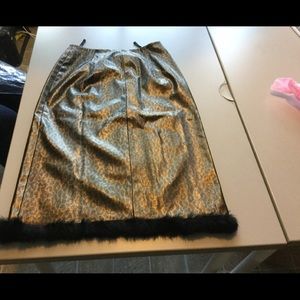 Leather Look Skirt